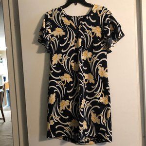 Ann Taylor Ruffle Sleeve Cocktail Dress